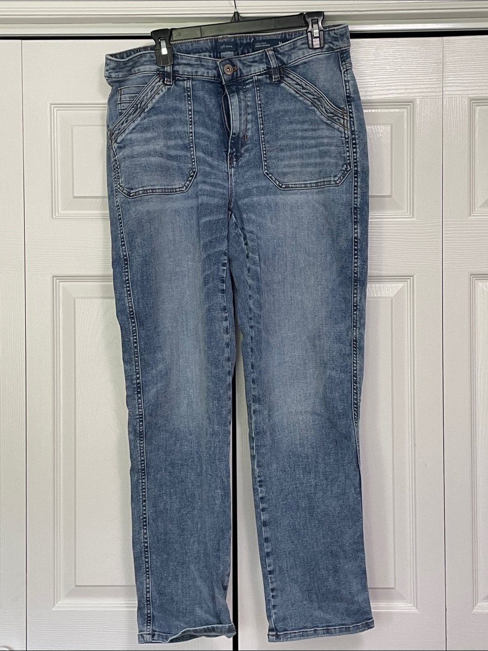 GUC j. Jill denim. Square pocket high rise straight leg ankle medium washsize 16
